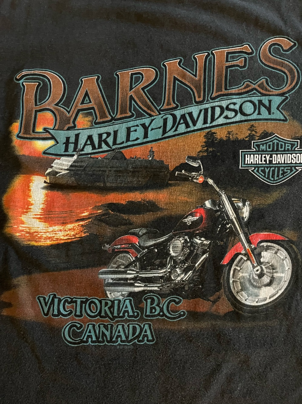 Harley-Davidson 2019 Black Pocket Tee Barnes Victoria, B.C. Motorcycle Medium